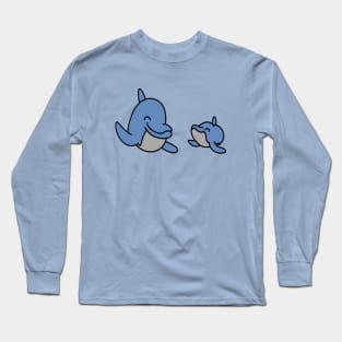 Cute cartoon dolphins Long Sleeve T-Shirt